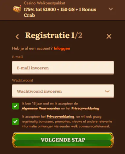 Registreren bij wild robin Nederland