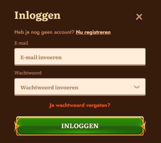 inloggen bij wild robin Nederland